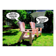 Happy Birthday, Pink Chairs Humour Greeting Cards