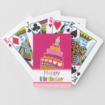 Happy Birthday Playing Cards