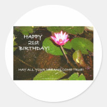 HAPPY BIRTHDAY POND LILY STICKERS