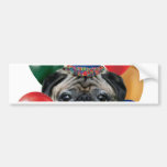 Happy birthday Pug dog Bumper Sticker