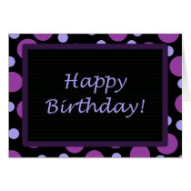 Happy Birthday! Purple Periwinkle Dots cards