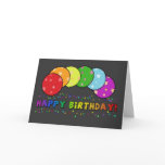 Happy Birthday Rainbow Balloons Colourful Card