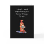 Happy Birthday rat in a package humourous cards