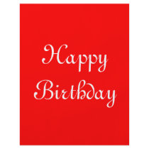 Happy Birthday. Red and White. Custom Flyer
