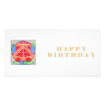 Happy Birthday Reiki HEARTH Photo Card