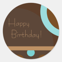 Happy Birthday! Retro 103 Round Sticker