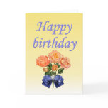Happy birthday-roses greeting card
