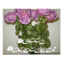 Happy Birthday Roses Art Photo