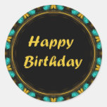 Happy Birthday Round Stickers