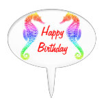 Happy Birthday Seahorse Cake Pick