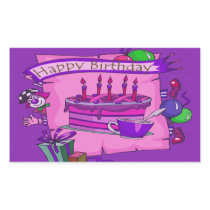 Happy Birthday Silly Clown Set Rectangle Sticker