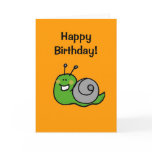 Happy birthday! (snail) greeting cards