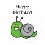 Happy Birthday! (snail) stickers