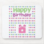 Happy Birthday spotty card mousepads