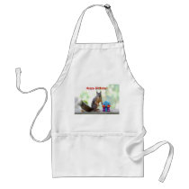 Happy Birthday Squirrel Aprons