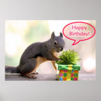 Happy Birthday Squirrel Posters