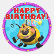 Happy Birthday! Stickers with BeeWee