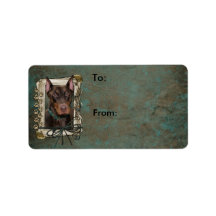 Happy Birthday - Stone Paws - Doberman - Rocky Labels