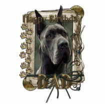 Happy Birthday - Stone Paws - Great Dane -Grey Dad