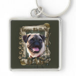 Happy Birthday - Stone Paws - Pug - Dad Key Chain