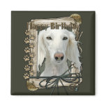 Happy Birthday - Stone Paws - Saluki Refrigerator Magnet