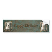 Happy Birthday - Stone Paws - Westie - Dad