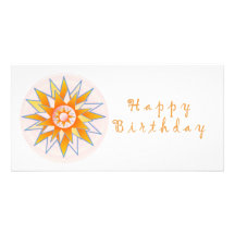 Happy Birthday Sun Energy Chakra Photo Cards