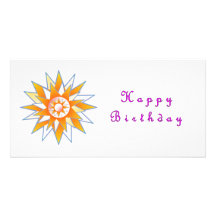 Happy Birthday Sun Energy Chakra Photo Cards