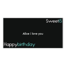 Happy birthday sweet15 birthday card photo cards