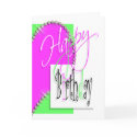 "Happy birthday" "sweet sixteen" girls pink green cards