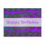 Happy Birthday teal purple Post Card