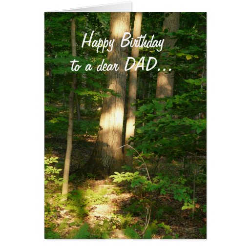 Happy Birthday to a dear DAD-Forest Light Card