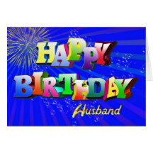 Happy Birthday to husband Cards