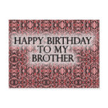Happy Birthday To My Brother postcards