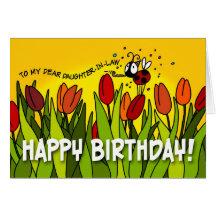 Happy Birthday - To My Dear Daughter-in-Law Greeting Cards