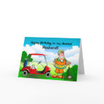 Happy Birthday to my dearest Husband-Golfer Greeting Card