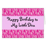 Happy Birthday to My Little Diva Greeting Card