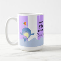 Happy Birthday Whale Party Mug