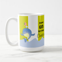 Happy Birthday Whale Party Mug