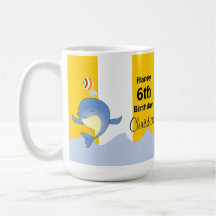 Happy Birthday Whale Party Mug