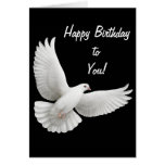 Happy Birthday White Dove Card
