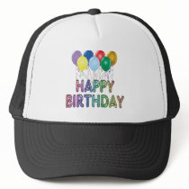 Happy Birthday with Balloon Birthday Hat