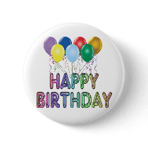 Happy Birthday with Balloon Button