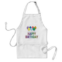 Happy Birthday with Balloon Cooking Apron