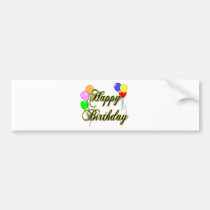 Happy Birthday with Balloons 2 Bumper Sticker bumper stickers