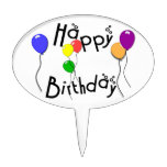 Happy Birthday with Bubbles Cake Topper Pick