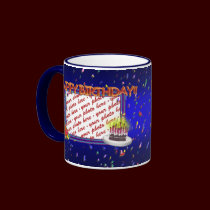Happy Birthday With Confetti  Photo Frame mugs