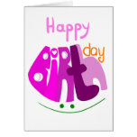 Happy Birthday with smile greeting card cards