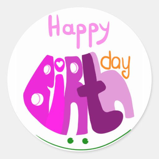 Happy Birthday with smile sticker