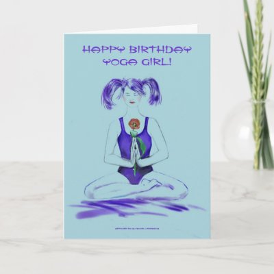 Send this pretty birthday card to your favourite Yoga/M